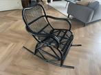 Rotan schommelstoel, Ophalen, Zwart, Stijlvol, Riet of Rotan