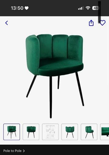 4 Groene Stoelen - Modern Design beschikbaar voor biedingen