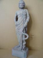 Houten beeld Asclepius Griekse God van de Geneeskunde 36cm, Antiek en Kunst, Ophalen of Verzenden