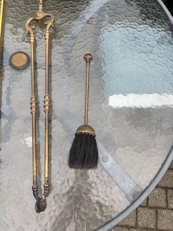 Antiek Koperen Open Haard Set beschikbaar voor biedingen