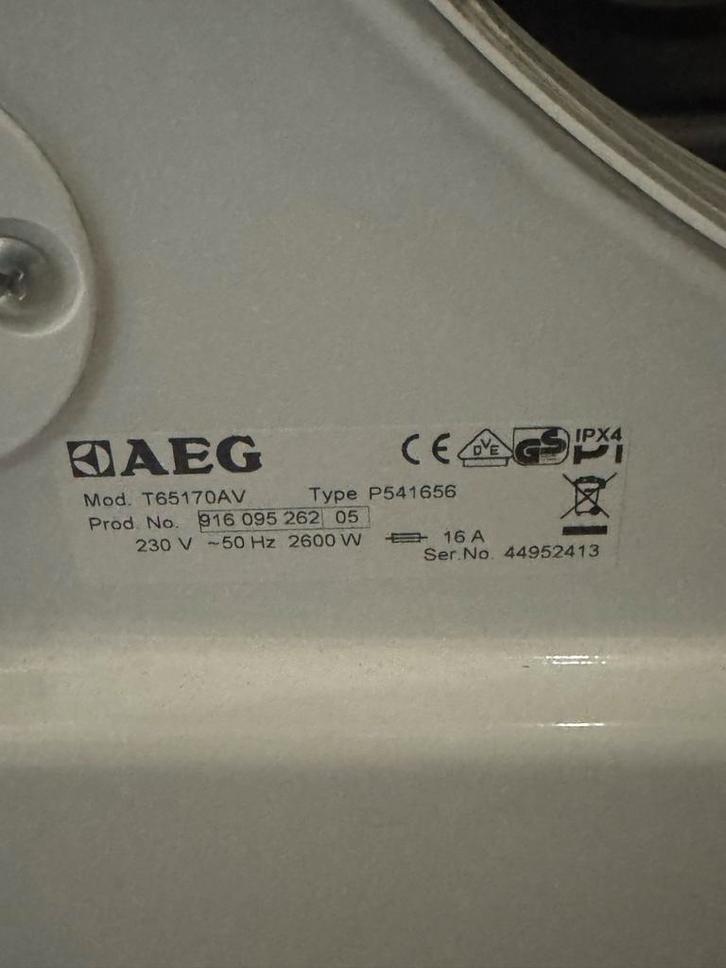 AEG Lavatherm T65170AV Droger - Gebruikt, Witgoed en Apparatuur, Wasdrogers, Gebruikt, Condens, Voorlader, 6 tot 8 kg, 85 tot 90 cm