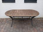 Mooie houten tuintafel, Ophalen, Gebruikt, Ovaal, Hout