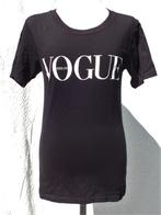 Zwart t-shirt VOGUE. Mt S, Ophalen of Verzenden, Zo goed als nieuw, Maat 36 (S), Zwart