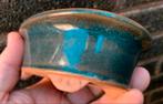 Bonsai schaal blauw-groen geglazuurd aardewerk 12x9,8x4,3, Nieuw, Ophalen of Verzenden, Minder dan 25 cm, Overige vormen
