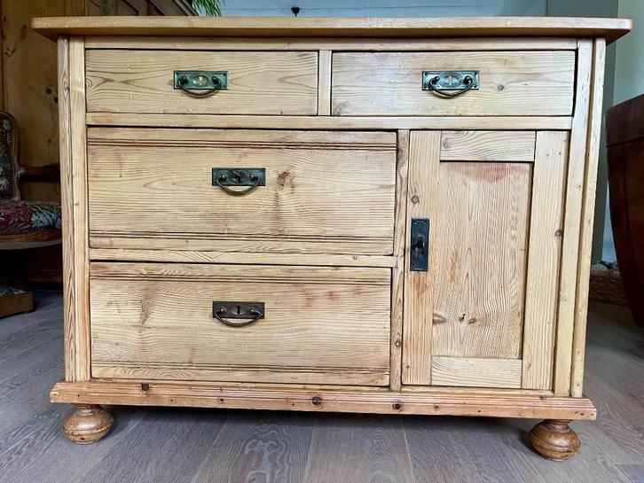 antiek grenen ladenkast, Antiek en Kunst, Antiek | Meubels | Kasten, Ophalen