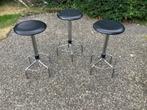 3x vintage retro krukjes brabantia krukken izgst zwart, Ophalen, Gebruikt, IJzer