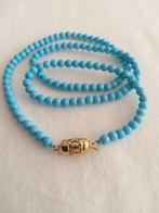 Turkoois ketting met een 14 karaat gouden slot, Verzenden, Goud, Ketting, Met edelsteen