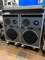 2x Passieve 12 inch 3-weg PA Luidsprekers in Flightcase, Muziek en Instrumenten, Behuizingen en Koffers, Ophalen, Gebruikt, Speaker of Versterker
