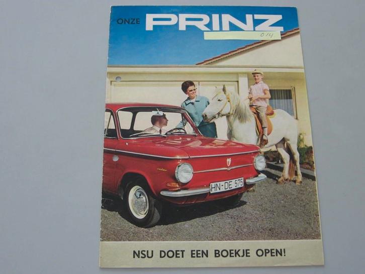 NSU 014 Onze Prinz. NSU doet een boekje open. folder, Boeken, Auto's | Folders en Tijdschriften, Zo goed als nieuw, Overige merken