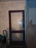 Voordeur 92,5 cm x  212 cm x 4 cm linksdraaiend, Ophalen, Gebruikt, 200 tot 215 cm, Glas