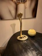 Gouden Cobra / slang beeld, Ophalen of Verzenden, Zo goed als nieuw, Metaal, Dierenbeeld