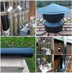 Rvs Dubbelwandig kachelpijp pelletkachel en houtkachel nieuw, Huis en Inrichting, Kachels, Ophalen, Vrijstaand, Hout, Nieuw