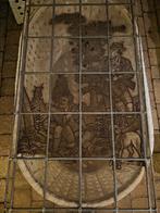 Glas in loodraam gebrand, Ophalen