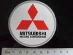 sticker mitsubishi motors corporation logo rond, Verzenden, Zo goed als nieuw, Auto of Motor