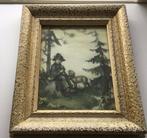 Klein schilderijtje met afbeelding van Hummel achter glas., Ophalen of Verzenden