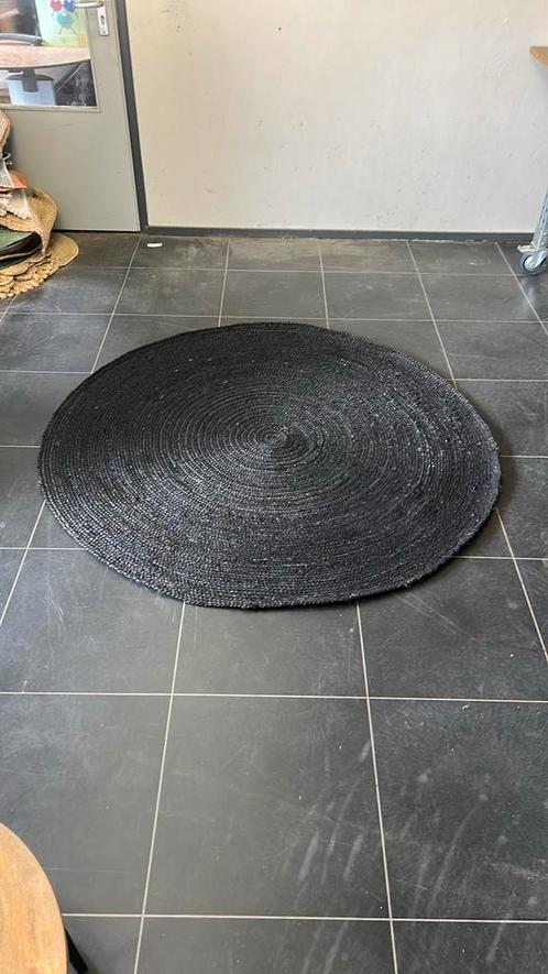 Jute vloerkleed 160 cm - zwart - rond - #11, Huis en Inrichting, Stoffering | Tapijten en Kleden, Nieuw, 150 tot 200 cm, 150 tot 200 cm