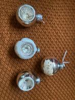 Vintage Kerstballen Set van 4, Ophalen, Overige materialen, Gebruikt, Wit