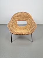 Vintage Dirk v Sliedregt stoel Jonkers rotan mid century '60, Huis en Inrichting, Fauteuils, N, Minder dan 75 cm, Vintage, Ophalen of Verzenden