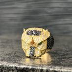 14 karaat gouden panter ring italy massief, Sieraden, Tassen en Uiterlijk, Ringen, Ophalen of Verzenden, Nieuw, Goud