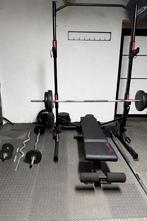 Domyos 500 rack Bench 900 en veel extras, Ophalen of Verzenden, Zo goed als nieuw, Armen, Fitnessbank