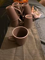 8 grijze mokken van Blokker - Oslo, Huis en Inrichting, Ophalen, Gebruikt