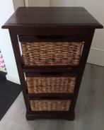 Mahoniehouten ladenkastje met riet, Huis en Inrichting, Kasten | Ladekasten, Ophalen, 25 tot 50 cm, 50 tot 100 cm, Minder dan 100 cm