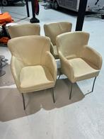 Set van 4 beige design stoelen, Huis en Inrichting, Stoelen, Ophalen of Verzenden