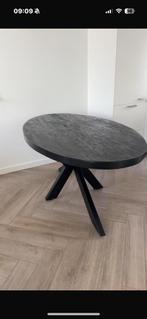 Zwarte mango houten eettafel 180x100 –, Huis en Inrichting, Tafels | Eettafels, Zo goed als nieuw, Vijf personen of meer, 150 tot 200 cm