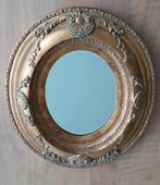 oude barok spiegel met dikke lijst, Antiek en Kunst, Ophalen of Verzenden, Ovaal, Minder dan 50 cm, Minder dan 100 cm