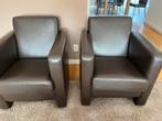 Leren fauteuils, Huis en Inrichting, Fauteuils, Ophalen, Gebruikt, 50 tot 75 cm, Leer