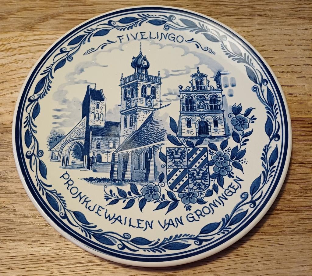 Groningen herdenkingsbord delfsblauw  Artilux Stadskanaal, Ophalen of Verzenden