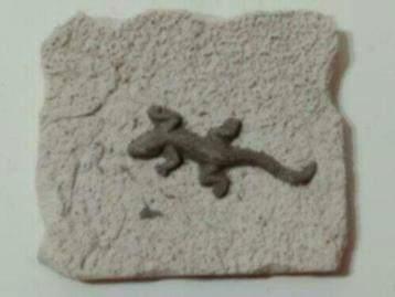 Provence muurtegel met hagedis - poppenhuisminiatuur, Verzamelen, Poppenhuizen en Toebehoren, Nieuw, Decoratie, Ophalen