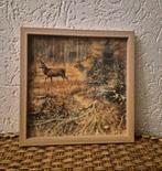 Rien Poortvliet prent herten, Ophalen of Verzenden, Hout, Minder dan 50 cm, Minder dan 50 cm