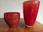 DutZ Bloemenvaaz en DutZ Bloemenpot, Ophalen, Minder dan 50 cm, Rood, Glas