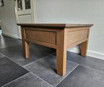 Massief Eiken Bijzet/Salontafel tafel, Gebruikt, 55 tot 75 cm, Rechthoekig, Hout