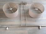 Hanglamp met 2 stoffen kappen, Ophalen, Zo goed als nieuw, Metaal, 75 cm of meer