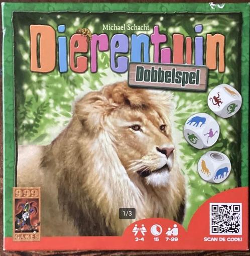 Dierentuin Dobbelspel, Hobby en Vrije tijd, Gezelschapsspellen | Kaartspellen, Zo goed als nieuw, Ophalen of Verzenden