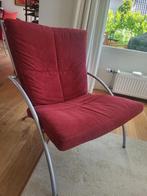 Harvink Uncle Sam fauteuil Rood stof, Ophalen, Gebruikt, 75 tot 100 cm, Metaal