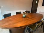 Ovale eettafel met mango tafelblad, Huis en Inrichting, Tafels | Eettafels, Ophalen, 100 tot 150 cm, 200 cm of meer, Zo goed als nieuw