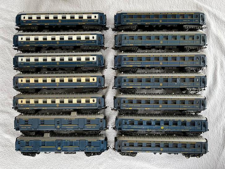 14x Lima “Oriënt-Express” rijtuigen van de CIWL, Hobby en Vrije tijd, Modeltreinen | H0, Gebruikt, Wagon, Gelijkstroom, Lima, Ophalen of Verzenden