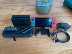 Nintendo switch compleet, Spelcomputers en Games, Spelcomputers | Nintendo Switch, Ophalen, Gebruikt, Met 2 controllers, Switch Original