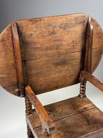 Engelse monk chair table eiken 18e eeuw, Ophalen