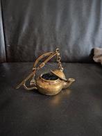 Antieke olielamp - Brons/Koper, Antiek en Kunst, Ophalen of Verzenden