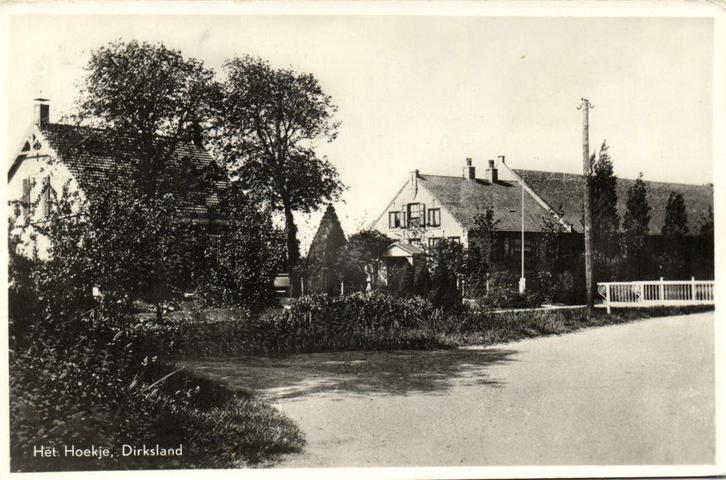 Het Hoekje, Dirksland - gelopen, Verzamelen, Ansichtkaarten | Nederland, Gelopen, Friesland, 1940 tot 1960, Verzenden