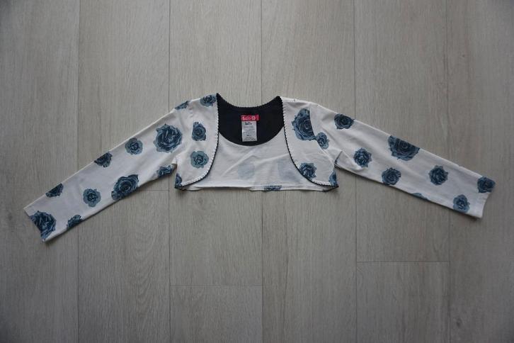 NIEUW Loff Lofff Jottum Vestje Vest Bolero Blauw Wit Mt. 128, Kinderen en Baby's, Kinderkleding | Maat 128, Nieuw, Meisje, Trui of Vest