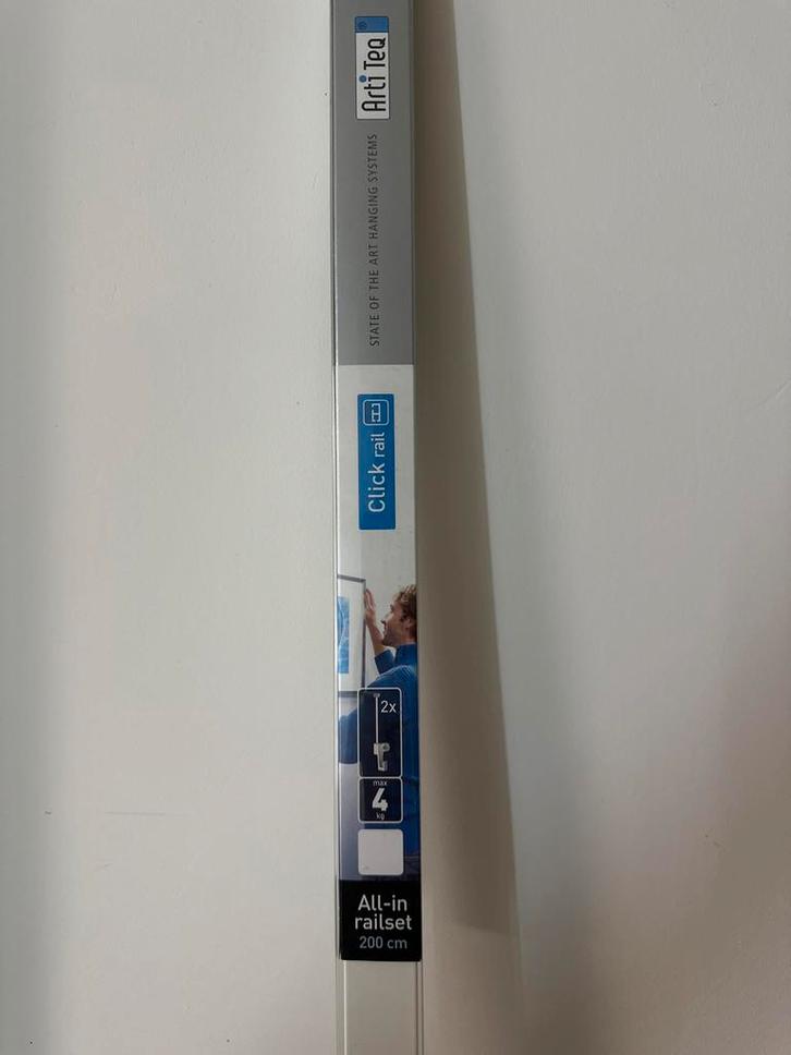 Arti Teq Click Rail Set - Nieuw in verpakking!, Huis en Inrichting, Woonaccessoires | Lijsten, Nieuw, 75 cm of meer, 125 cm of meer