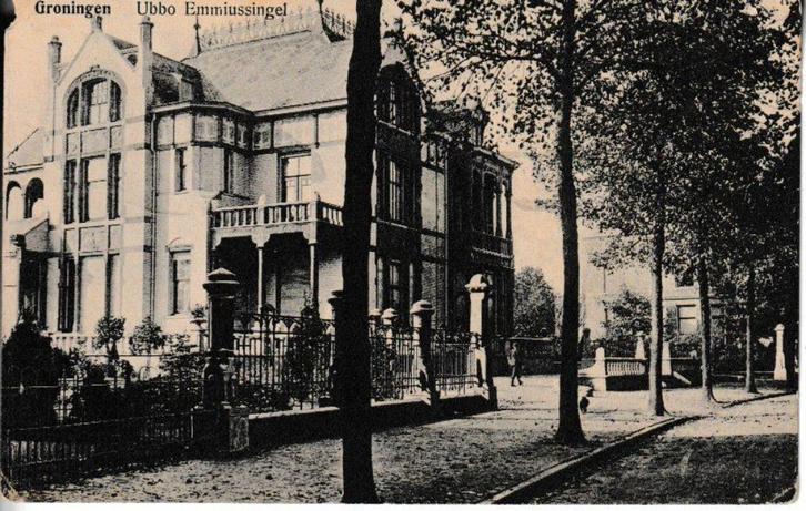 GRONINGEN - UBBO EMMIUSSINGEL, Verzamelen, Ansichtkaarten | Nederland, Gelopen, Groningen, Voor 1920, Ophalen of Verzenden