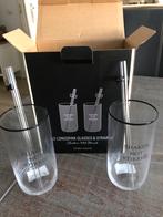 Longdrink met glazen rietjes riviera maisson, Verzamelen, Glas en Borrelglaasjes, Ophalen of Verzenden, Nieuw, Overige typen