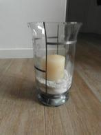 Windlicht van glas, Huis en Inrichting, Overige materialen, Gebruikt, 25 tot 50 cm, Ophalen of Verzenden