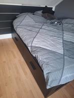 IKEA Brimnes Bed Zwart, Ophalen, Zwart, Tweepersoons, Zo goed als nieuw